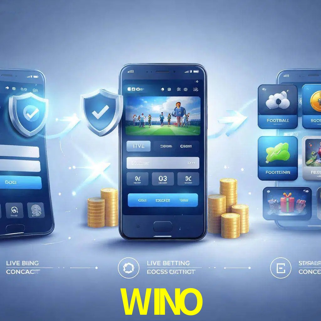 Pasos de acceso a la app WINO en pantalla de teléfono móvil